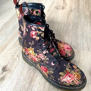 Floral Canvas Doc Marten Boot